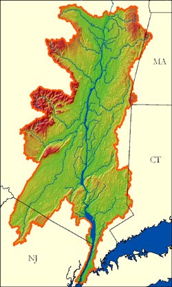 Map of Hudson River Watershed